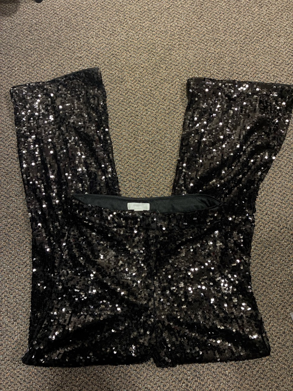 H&M Black Sequined Pants size 6